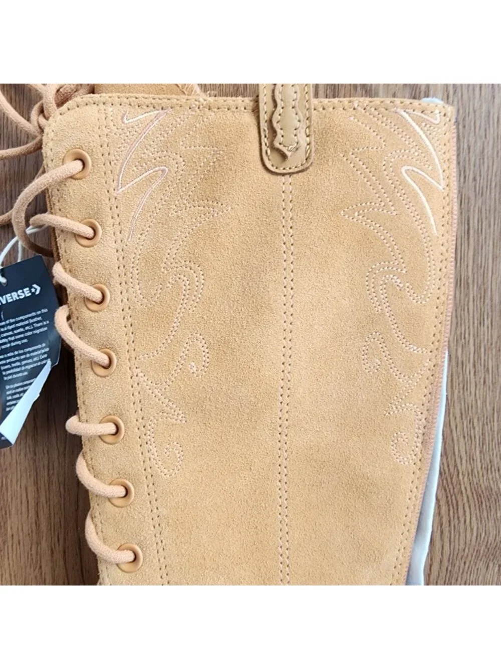 ⭐Converse Chuck 70 De Luxe Heel XX Hi Western Sz 5 Men's Shoes Boots Tan A15660C